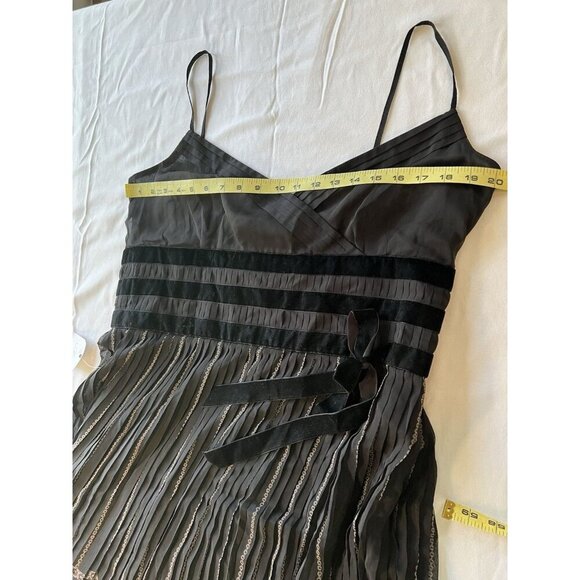 NWT Ann Taylor Loft Black Midi Cocktail Dress SZ 16 Whimsigoth - Picture 6 of 9